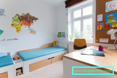 128 Дечија соба 12 квадрат. м. - 100 фотографиј