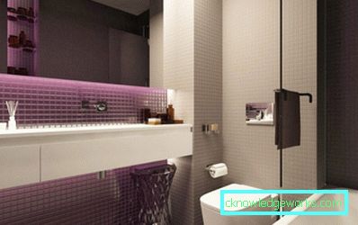 Лилац купаоница - 50 фотографија величанствено угодне боје у унутрашњости