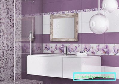 Лилац купаоница - 50 фотографија величанствено угодне боје у унутрашњости