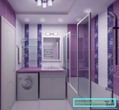 Лилац купаоница - 50 фотографија величанствено угодне боје у унутрашњости
