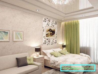 Спаваца соба дневни боравак дизајн 18 м² - 50 интеријера фотографије