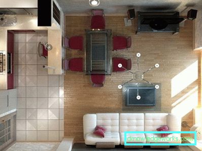 Дизајн кухиње-дневног боравка од 18 квадратних метара. м Дизајн кухиње-дневног боравка од 18 квадратних метара. м