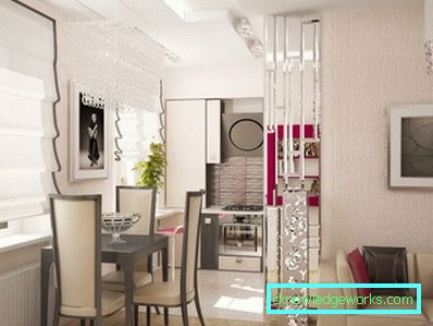 Дизајн кухиње-дневног боравка од 30 квадратних метара. м