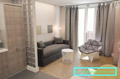 Дизајн кухиње-дневног боравка од 30 квадратних метара. м