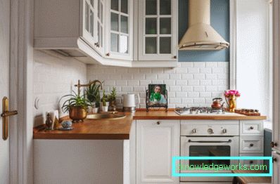 Дизајн кухиње површине 7 м2. м. са фрижидером Дизајн кухиње површине 7 м2. м. са фрижидером