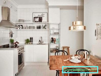 Кухињски дизајн дневни боравак 13 м2 - фото интеријер идеје