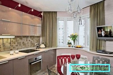Кухињски дизајн са прозорским отвором у кућама серије п44т - фотографије интеријера