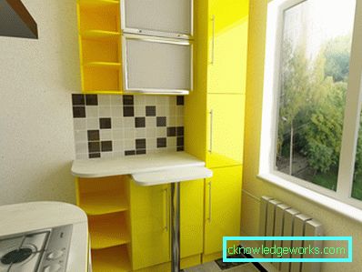 Дизајн мале кухиње површине 6 квадратних метара. м са фрижидером Дизајн мале кухиње површине 6 квадратних метара. м са фрижидером