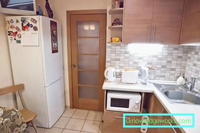 Дизајн мале кухиње површине 6 квадратних метара. м са фрижидером Дизајн мале кухиње површине 6 квадратних метара. м са фрижидером