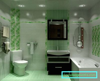 Дизајн купатила у комбинацији са тоалетом