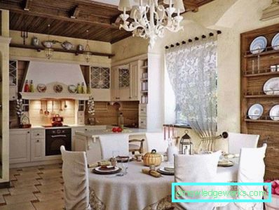 Дневни боравак у сеоском стилу - фотографије интеријера у стану