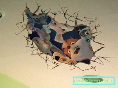 Плафон у дјечјој соби за дјечака и дјевојчицу - фотографија у унутрашњости