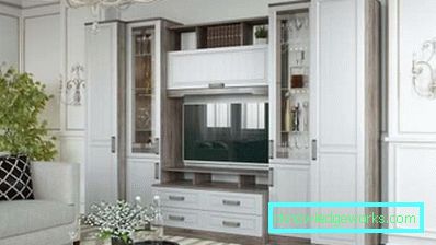 Ормар у дневној соби у савременом стилу.